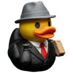 Commodity Trader Duck Figurine – Funny Mafia Mobster Rubber Duck Decor for Desk or Shelf | Novelty Finance Gift for Adults & Collectors