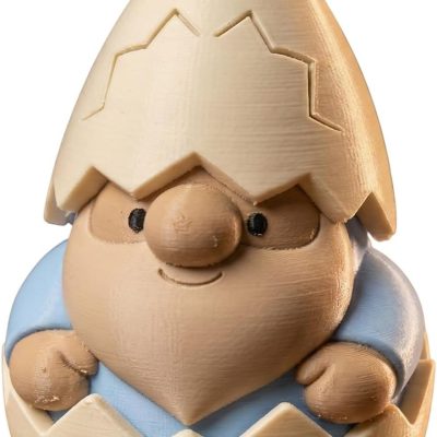 Cracked Shell Gnome Figurine – Cute Fantasy Gnome Decor for Desk, Shelf or Gift – Collectible Nordic Gnome Accent for Home or Office — 3D Printed Collectible by 3DCentral