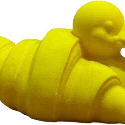 Croissant Duck Figurine – Cute Duck-Croissant Hybrid Sculpture for Desk, Shelf, or Collectors Display – Whimsical Animal Decor Gift — 3D Printed Collectible by 3DCentral
