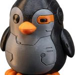 Cybernetic Penguin Figurine – Futuristic Robot Penguin Display Statue for Sci-Fi Collections, Geek Shelves & Desk Decor