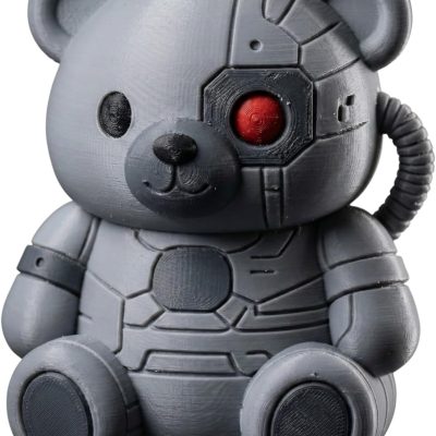 Cybernetic Teddy Bear Figurine – Sci-Fi Robot Bear for Display, Desk or Shelf Décor Action Figure Statues — 3D Printed Collectible by 3DCentral
