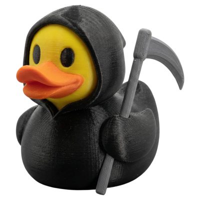 Death Duck Figurine – Grim Reaper Rubber Duck-Inspired Collectible with Scythe – Gothic Décor for Desk or Shelf – Funny Dark Humor Gift Idea — 3D Printed Collectible by 3DCentral