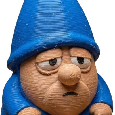 Didn’t Sleep Gnome Figurine – Funny Sleep-Deprived Garden Gnome Statue for Desk, Shelf or Plant Décor – Collectible Gnome Gift for Adults and Teens — 3D Printed Collectible by 3DCentral