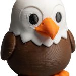 Eagle Penguin Figurine – Funny Bald Eagle Bird Sculpture for Desk, Shelf or Collectors – Patriotic Bird Decor for Adults & Teens – 3D Printed in Canada