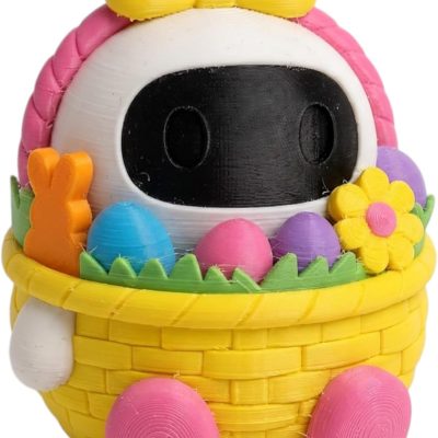 Easter Basket Robot Collectible Figurine - Unique Desk Decor for Adults — 3D Printed Collectible by 3DCentral