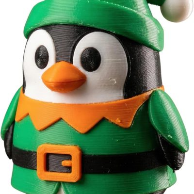 Fantasy Elf Penguin Figurine – Cute Holiday Penguin Sculpture in Festive Elf Outfit for Desk or Shelf Display – Collectible Xmas Decoration or Gift Idea — 3D Printed Collectible by 3DCentral