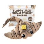 Flappy Jack Pancake Stingray Figurine – Cute Breakfast Animal Collectible with Syrup & Butter Detail – Flexible Jointed Collectible Décor – 3D Printed in Canada