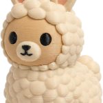 Fluffy Llama Bunny Collectible Figurine - Unique Desk Decor for Adults