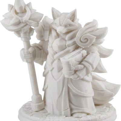 Fox Air Wizard Figurine – 36mm Fantasy Collectible Miniature for Painting, Display & RPG Settings – Vulpine Elemental Mage Figure — 3D Printed Collectible by 3DCentral