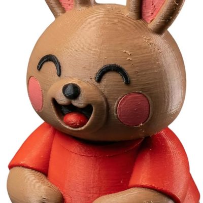 Giggling Bunny Figurine – Cute Laughing Rabbit Collectible Desk Companion for Home or Office Décor — 3D Printed Collectible by 3DCentral