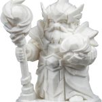 Gnome Air Wizard Figurine – 36mm Fantasy Collectible Miniature for Painting, Display & RPG Worlds – Elemental Wind Mage Gnome Figure