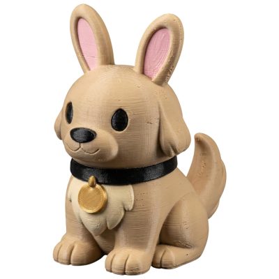 Golden Retriever Bunny Figurine – Cute Dog Bunny Hybrid Statue for Desk, Shelf or Display – Unique Collector Gift for Pet Lovers & Decor Fans — 3D Printed Collectible by 3DCentral