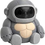 Gorilla Robot Collectible Figurine - Unique Desk Decor and Conversation Starter for Adults