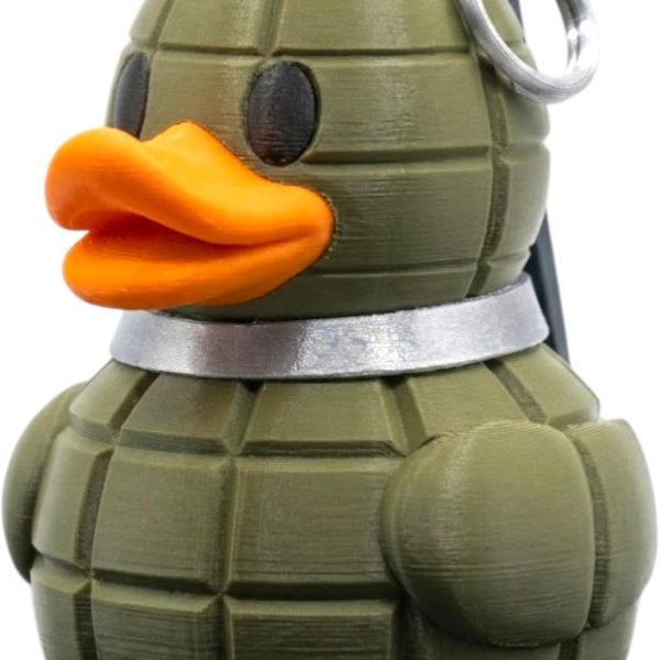 Figurine canard grenade – objet de collection militaire