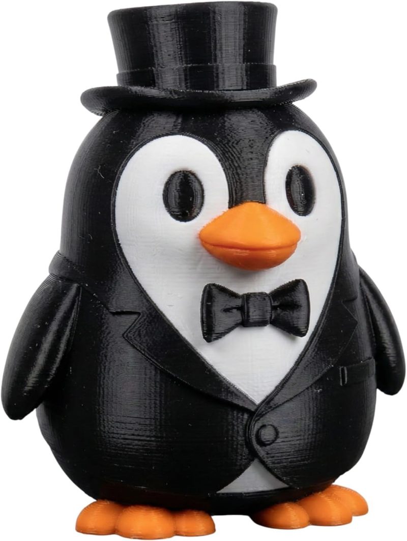 Penguin Butler Groom Penguin Figurine in Tuxedo & Top Hat — Penguins | 3DCentral
