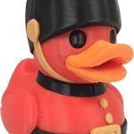 Guardsman Royal Duck Figurine – British Palace Guard-Inspired Collectible Decor – Red Uniform Duck Statue for Display Shelf or Desk – Fun Gift for Anglophiles & Duck Fans – 3D Printed in Canada