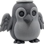 Haunted Angel Penguin Figurine – Gothic Cute Halloween Shelf Decor, Guardian Spirit Bird Ornament, Spooky Fantasy Collectible