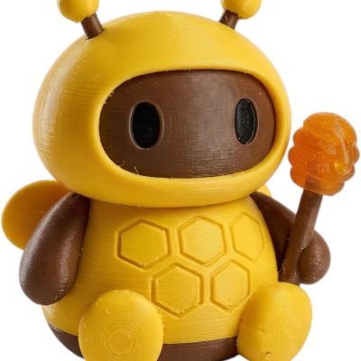 Honeycomb Robot Collectible Figurine - Unique Desk Decor for Adults — 3D Printed Collectible by 3DCentral