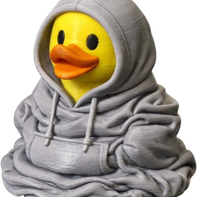 Hoodie Duck Figurine – Cozy Duck Sculpture in Hoodie Pose, Funny 3D Printed Duck Décor for Desk, Shelf or Gift Display — 3D Printed Collectible by 3DCentral