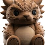 Horned Lizard Teddy Bear Cub Figurine – Cute Spiky Fantasy Reptile Collectible for Shelf, Desk or Display – Collectible-Friendly Creature Gift for Teens & Adults – 3D Printed in Canada