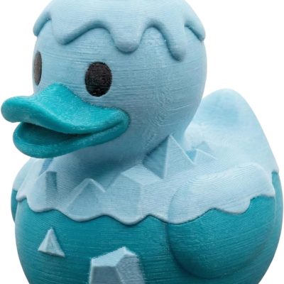 Iceberg Duck Figurine – Frosted Blue Rubber Duck-Inspired Decor for Desk, Shelf, or Collectibles Display – Cute Arctic Animal Gift Idea — 3D Printed Collectible by 3DCentral