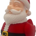 Jolly Santa Duck Figurine – Laughing Santa Claus Holiday Collectible for Desk, Shelf or Tiered Tray Display – K3D – 3D Printed in Canada