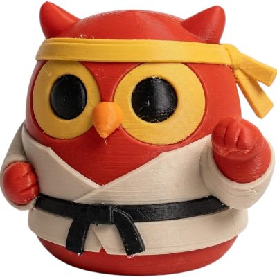 Kung Fu Owl Collectible Figurine - Unique Desk Decor for Adults — 3D Printed Collectible by 3DCentral