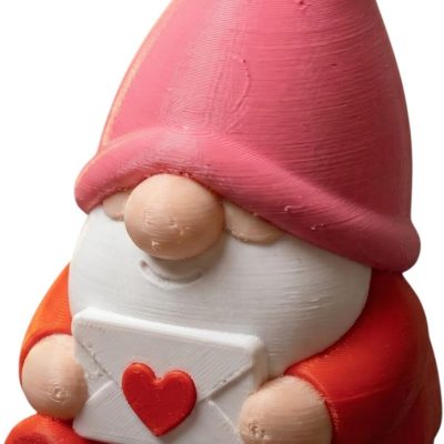 Love Letter Gnome Figurine – Cute Valentine’s Day Shelf Sitter, Romantic Nordic Gnome Collectible for Desk or Décor — 3D Printed Collectible by 3DCentral