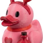 Love Potion Duck Figurine – Valentine's Day Heart Decor, Cute Collectible Rubber Duck Alternative for Desk or Shelf Display