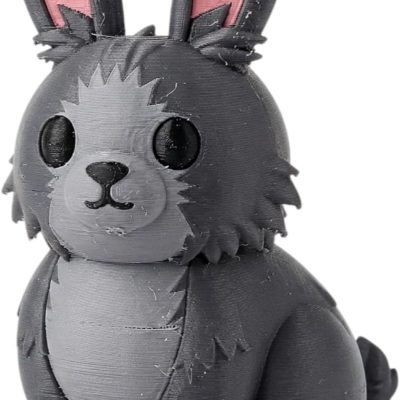 Lykoi Cat Bunny Collectible Figurine - Unique Desk Decor for Adults — 3D Printed Collectible by 3DCentral