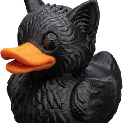 Lykoi Cat Duck Figurine – Gothic Werewolf Cat Duck Hybrid for Desk, Shelf, or Display – Unique Horror-Inspired Collectible — 3D Printed Collectible by 3DCentral