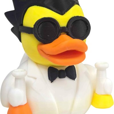 Mad Scientist Duck Figurine – Nerdy Rubber Duck-Inspired Lab Decor for Collectors, Chemists & Science Lovers — 3D Printed Collectible by 3DCentral