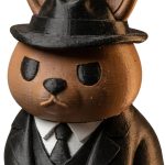 Mafia Bunny Figurine – Mobster Bunny in Suit and Hat – Funny 3D Printed Gangster Rabbit Collectible for Shelf, Desk, or Display