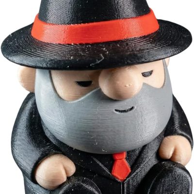 Mafia Gnome Figurine – Funny Mob Boss Desk Collectible Decor for Men, Office, or Shelf Display — 3D Printed Collectible by 3DCentral