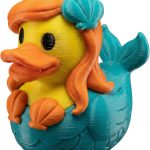 Mermaid Duck Figurine – Cute Ocean-Themed Rubber Duck Alternative – Collectible Mermaid Decor for Desk or Display – Adorable Shelf Ornament Gift for Teens & Adults