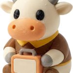 Metal Lunchbox Cow Collectible Figurine - Unique Desk Decor for Adults