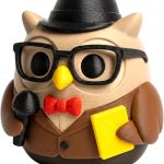 News Reporter Owl Collectible Figurine - Unique Desk Decor for Adults