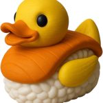 Nigiri Duck Figurine – Cute Duck Sushi Mash?Up Decor – Funny Duck Nigiri Collectible Statue for Desk, Shelf or Kitchen for Teens & Adults – 3D Printed in Canada