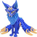 Twisty Kitsune Fox Figurine – Articulated Nine-Tailed Japanese Fox Spirit Statue – Demon Fox Collectible Mythical Desk Ornament & Home Decor — 3D Printed Collectible by 3DCentral