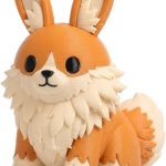 Norwegian Forest Cat Bunny Collectible Figurine - Unique Desk Decor for Adults