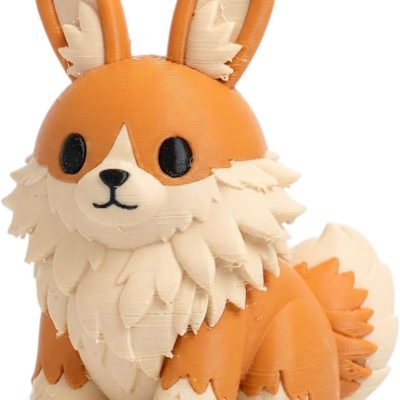 Norwegian Forest Cat Bunny Collectible Figurine - Unique Desk Decor for Adults — 3D Printed Collectible by 3DCentral