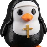 Nun Penguin Figurine – Funny Religious Penguin Collectible for Shelf or Desk Decor, Catholic Gift Idea for Adults — 3D Printed Collectible by 3DCentral