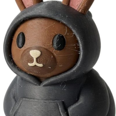Oversized Hoodie Bunny Collectible Figurine - Unique Desk Decor for Adults — 3D Printed Collectible by 3DCentral