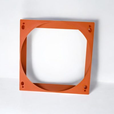 Pair (2) of 120mm to 140mm Single Fan Adapter for Bitmain Antminer S7, S9, S9i, E3, T9, L3+, D3, A3, V9, X3 – Compatible with Bitmain ASIC Miners – Orange — 3D Printed Collectible by 3DCentral