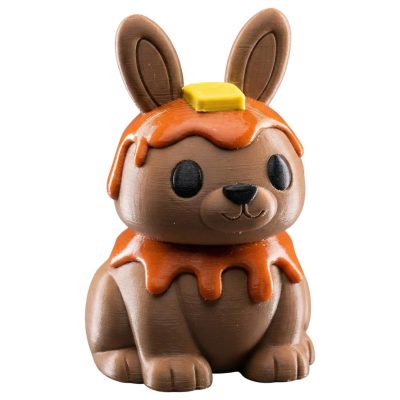 Pancake Bunny Figurine – Cute Syrup-Drenched Rabbit Collectible with Butter Detail – Kawaii Animal Shelf Decor for Desk, Display, or Gifting — 3D Printed Collectible by 3DCentral