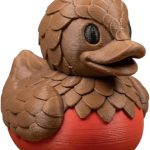 Pangolin Duck Figurine – Cute Animal Hybrid Decor, Collectible Desk Companion, Quirky Gift Idea for Teens & Adults – 3D Printed in Canada