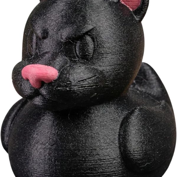 Figurine canard panthère – canard chat noir