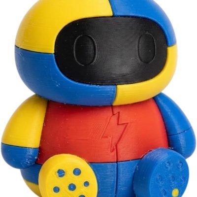 Pop Art Robot Collectible Figurine - Vibrant Desk Decor for Collectors - Unique Gift Idea — 3D Printed Collectible by 3DCentral