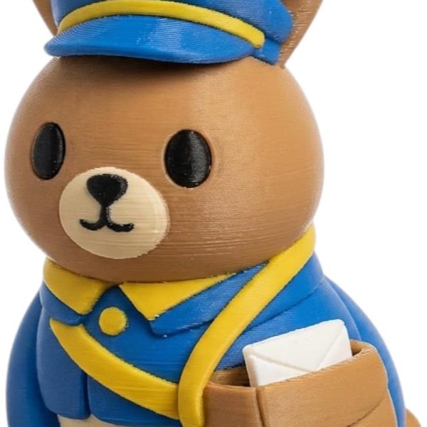 Postman Bunny Collectible Figurine – Unique Desk Decor for Adults