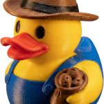 Potato Farmer Duck Figurine – Cute Collectible Duck with Hat, Overalls & Potato Sack – Funny Farm Décor Gift for Desk or Shelf – 3D Printed in Canada